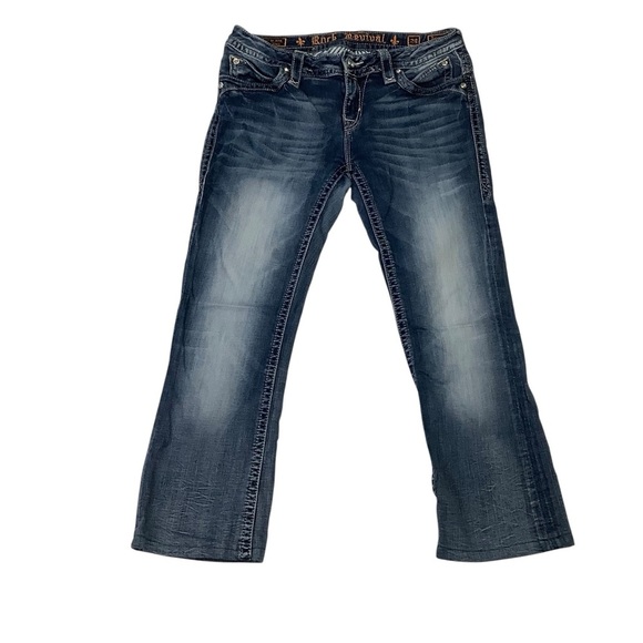Rock Revival Johanna Bootcut Jeans Sz 29 Blue - Picture 2 of 11